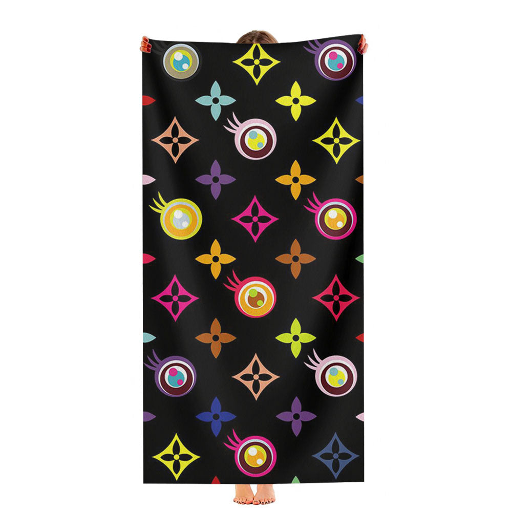 Takashi Murakami Beyond Pattern Lv Ultra-Soft Luxury Bathroom Towels