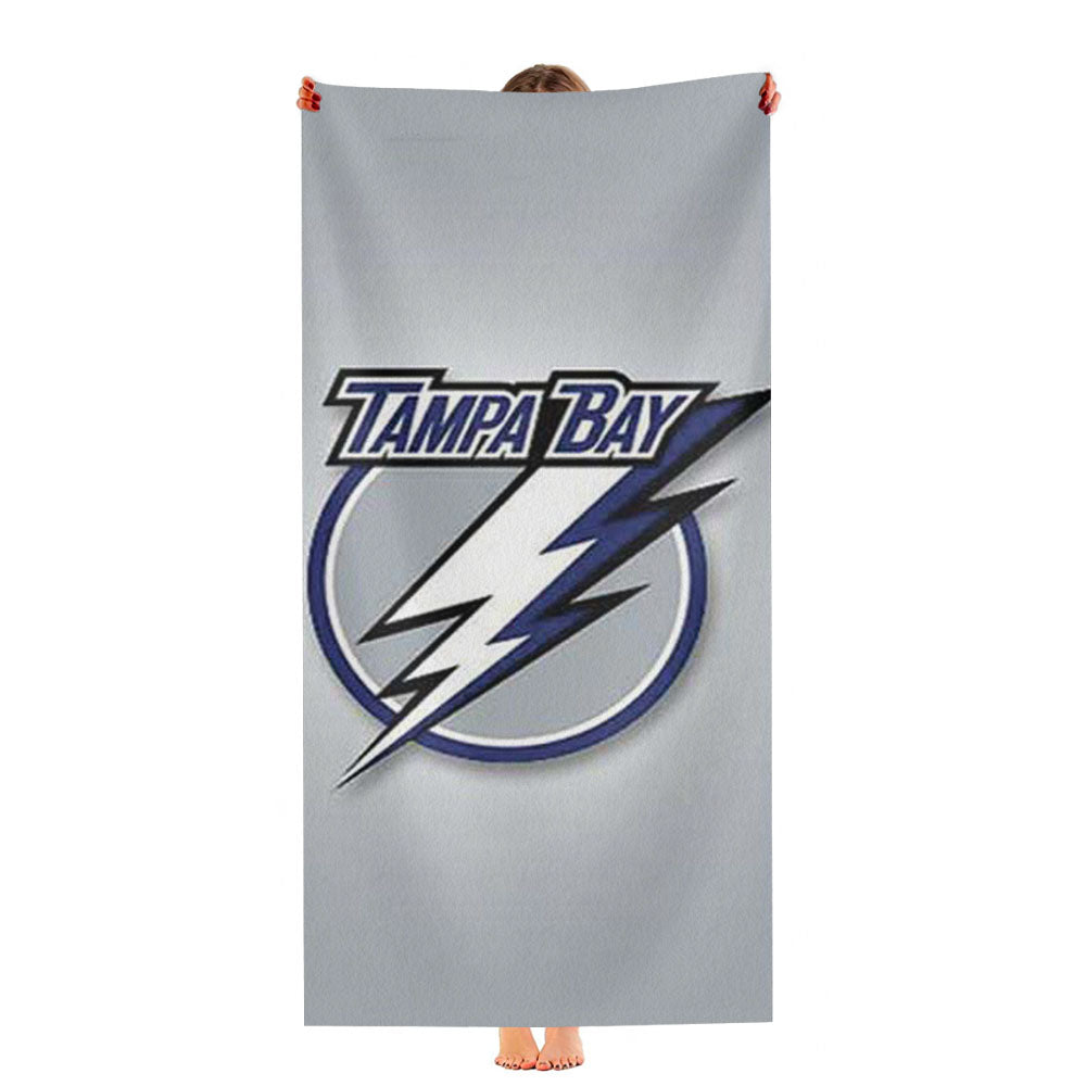 Tampa Bay Lightning Silver Radial Ultra-Soft Luxury Bathroom Towels