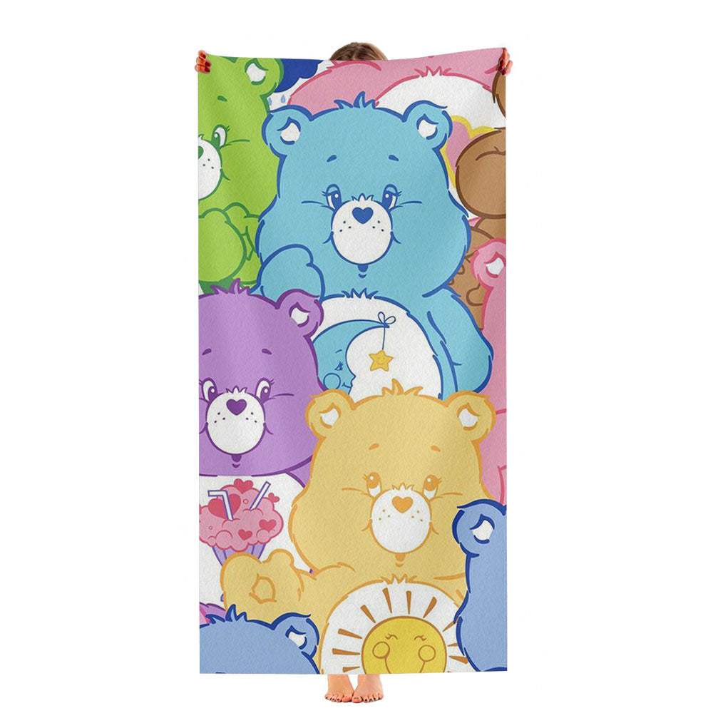 Teddy Bear Funky Cartoon Pattern Ultra-Soft Luxury Bathroom Towels
