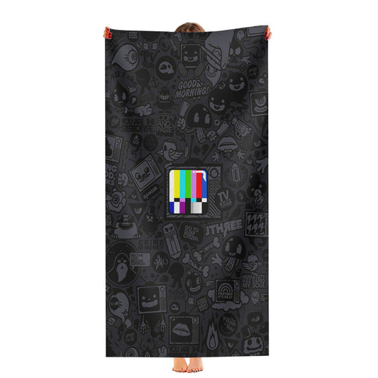 Test Pattern Logo Quotes Ultra-Soft Luxury Bathroom Towels