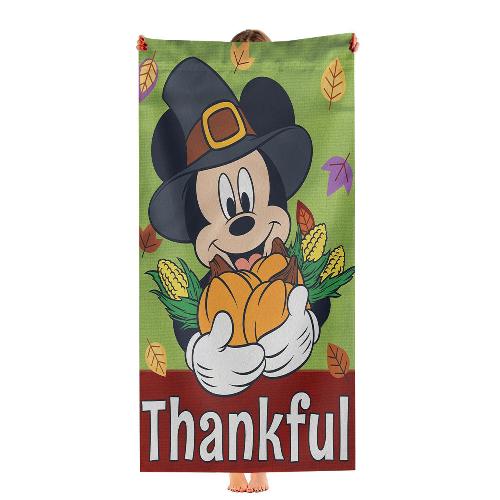 Thankful Mickey Mouse Ultra-Soft Luxury Bathroom Towels