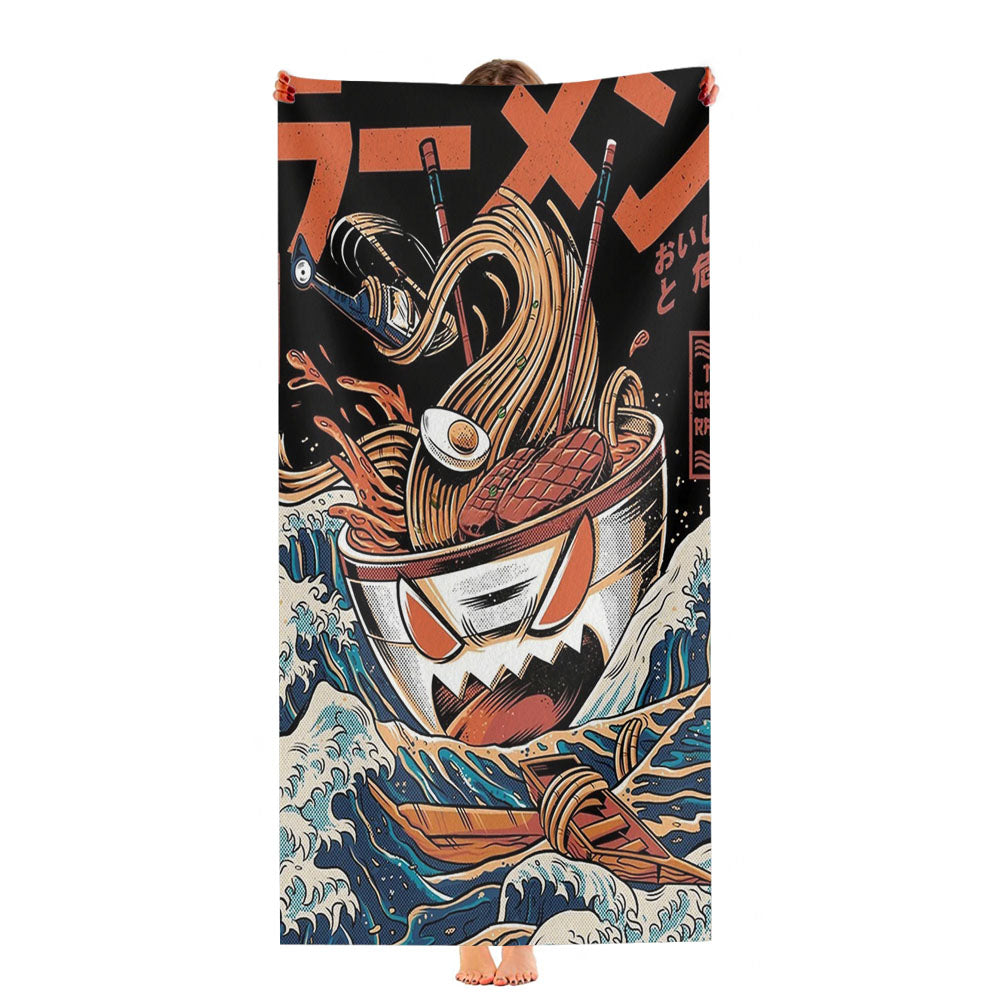 The Black Great Ramen Ultra-Soft Luxury Bathroom Towels