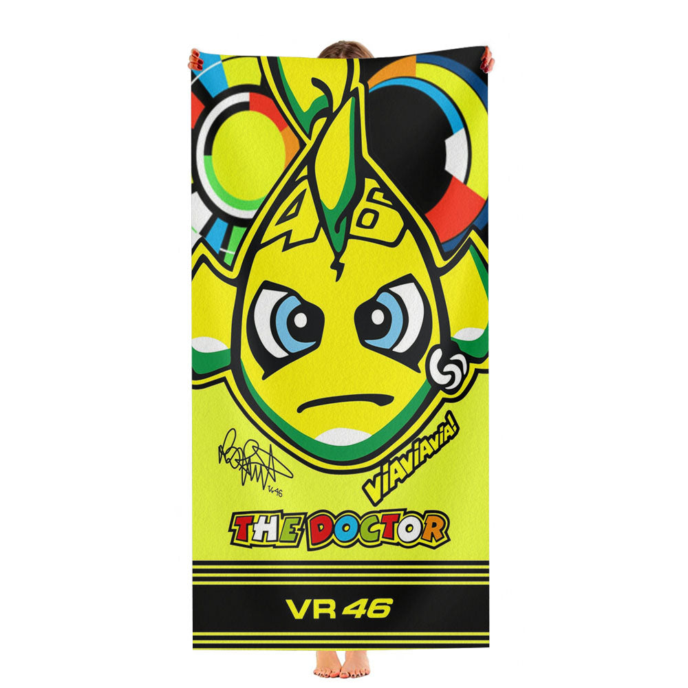 The Doctor Vr 46 Art Wallpaper Ultra-Soft Luxury Bathroom Towels