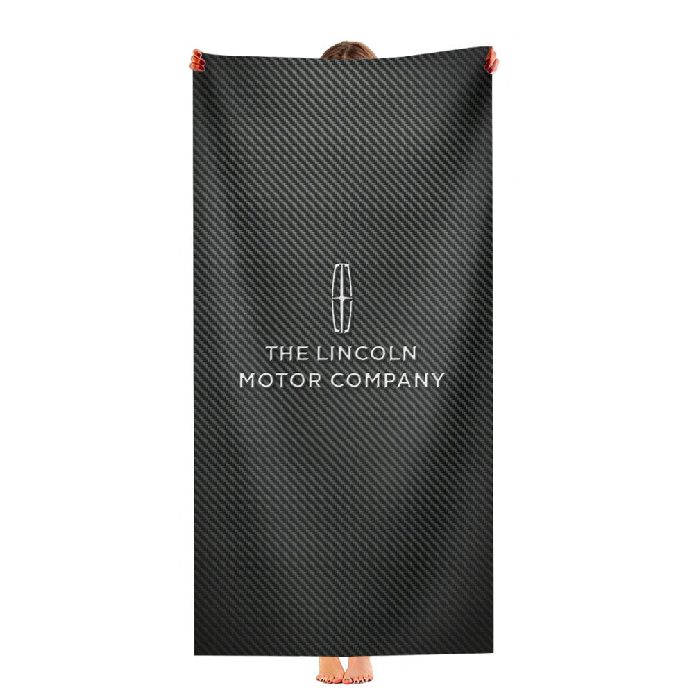 The Lincoln Carbon Fiber Logo Ultra-Soft Luxury Bathroom Towels