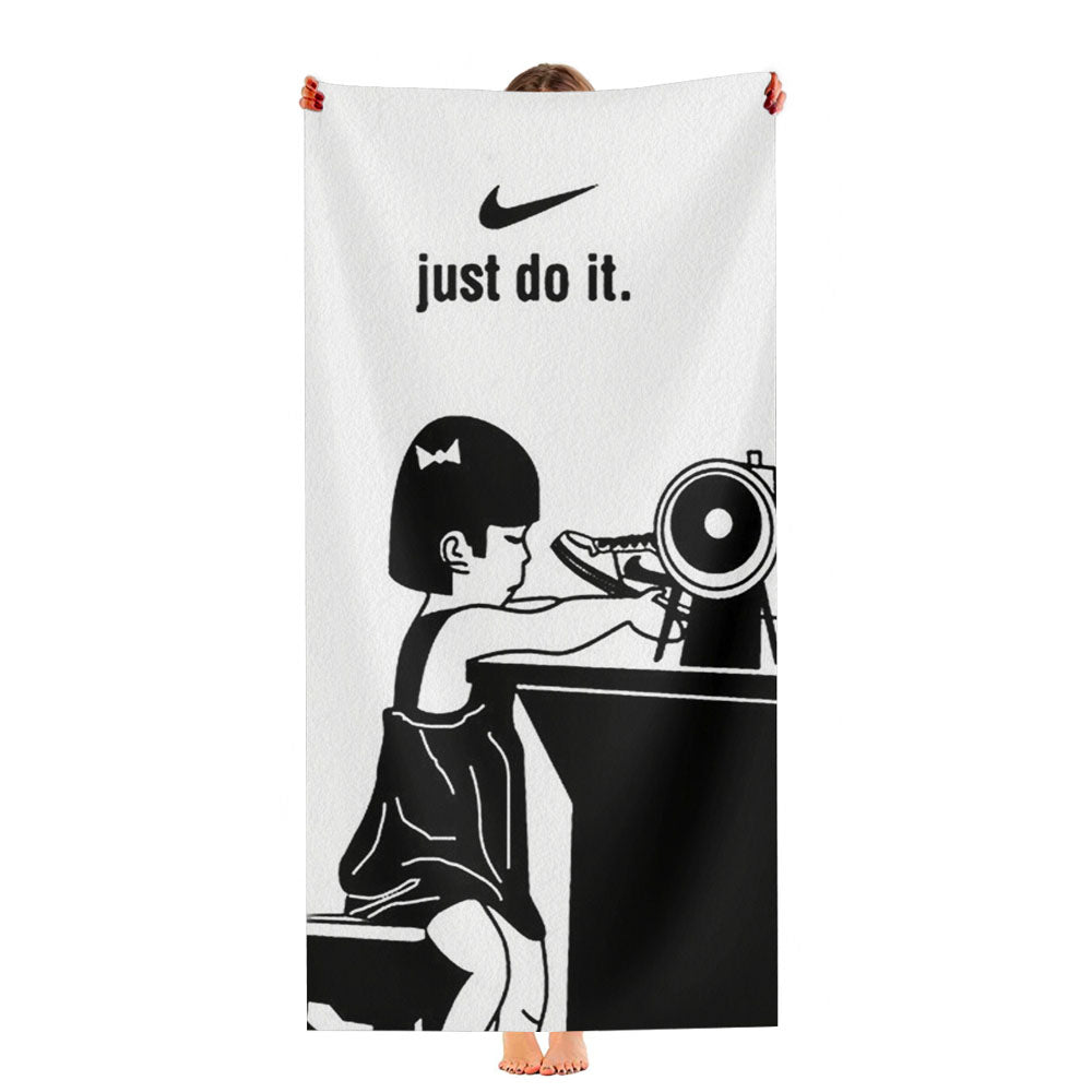 The Little Nike Girl Just Do It Ultra-Soft Luxury Bathroom Towels