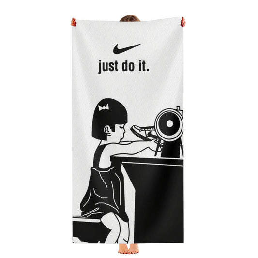 The Little Nike Girl Just Do It Ultra-Soft Luxury Bathroom Towels