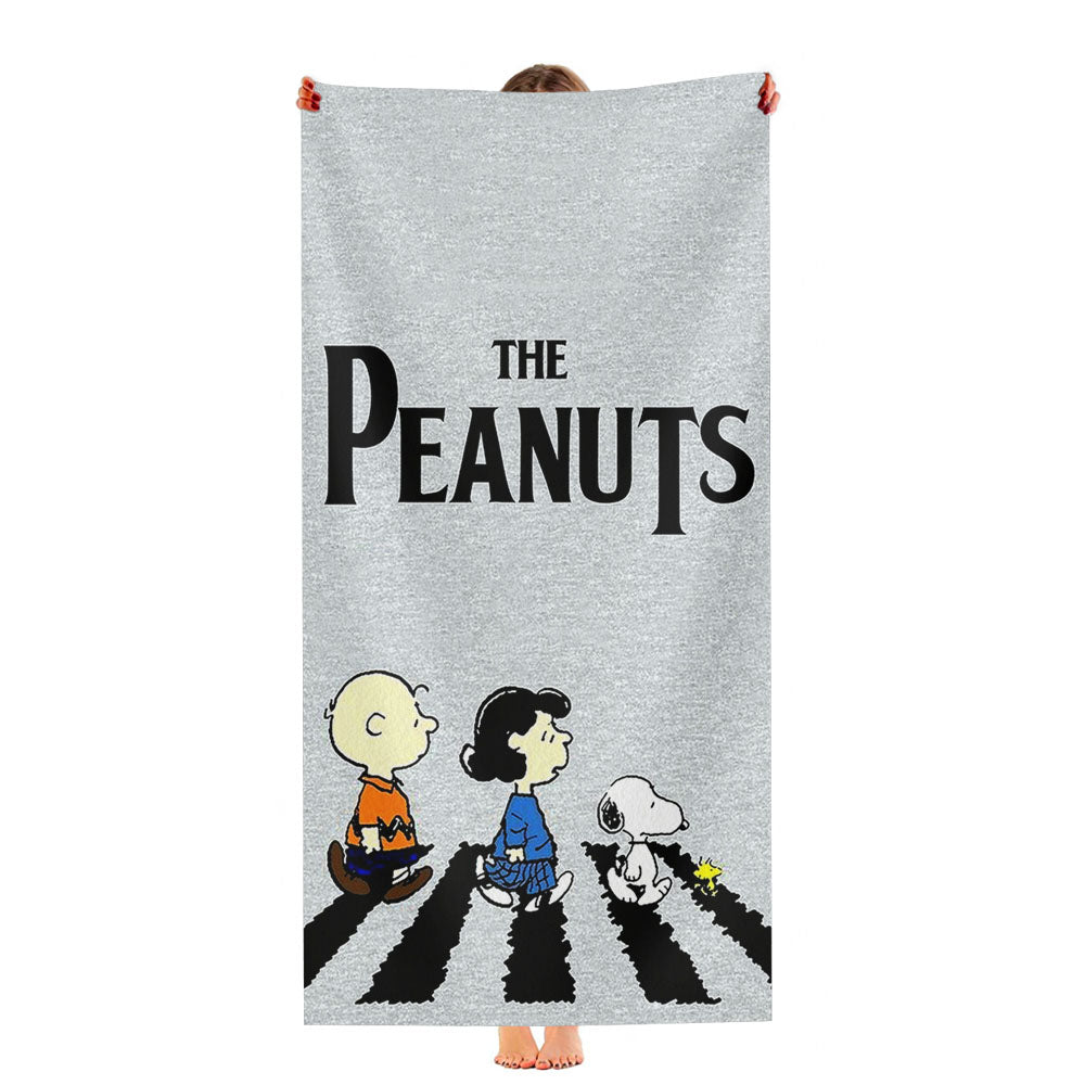 The Peanuts Gang Street Grey Ultra-Soft Luxury Bathroom Towels