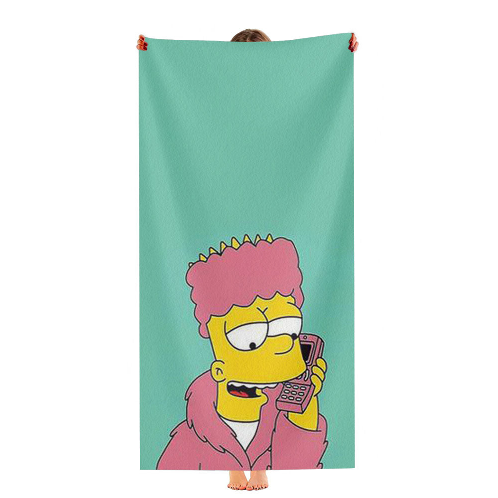 The Simpsons Bart Ultra-Soft Luxury Bathroom Towels