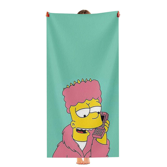 The Simpsons Bart Ultra-Soft Luxury Bathroom Towels