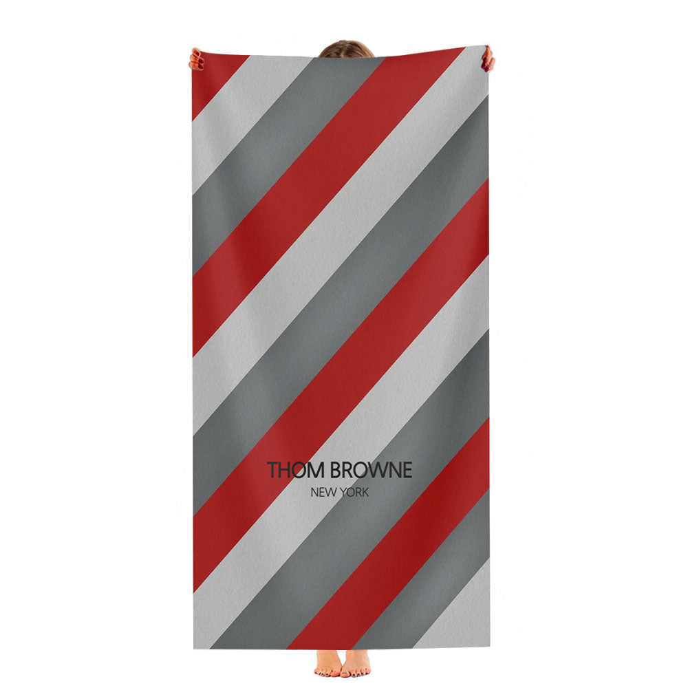 Thom Browne Color Pattern Ultra-Soft Luxury Bathroom Towels