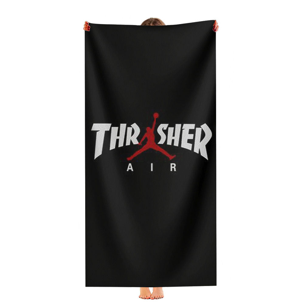 Thrasher X Air Jordan Jet Black Ultra-Soft Luxury Bathroom Towels
