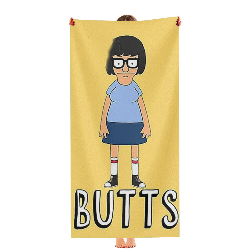 Tina Bobs Burgers Butts Ultra-Soft Luxury Bathroom Towels