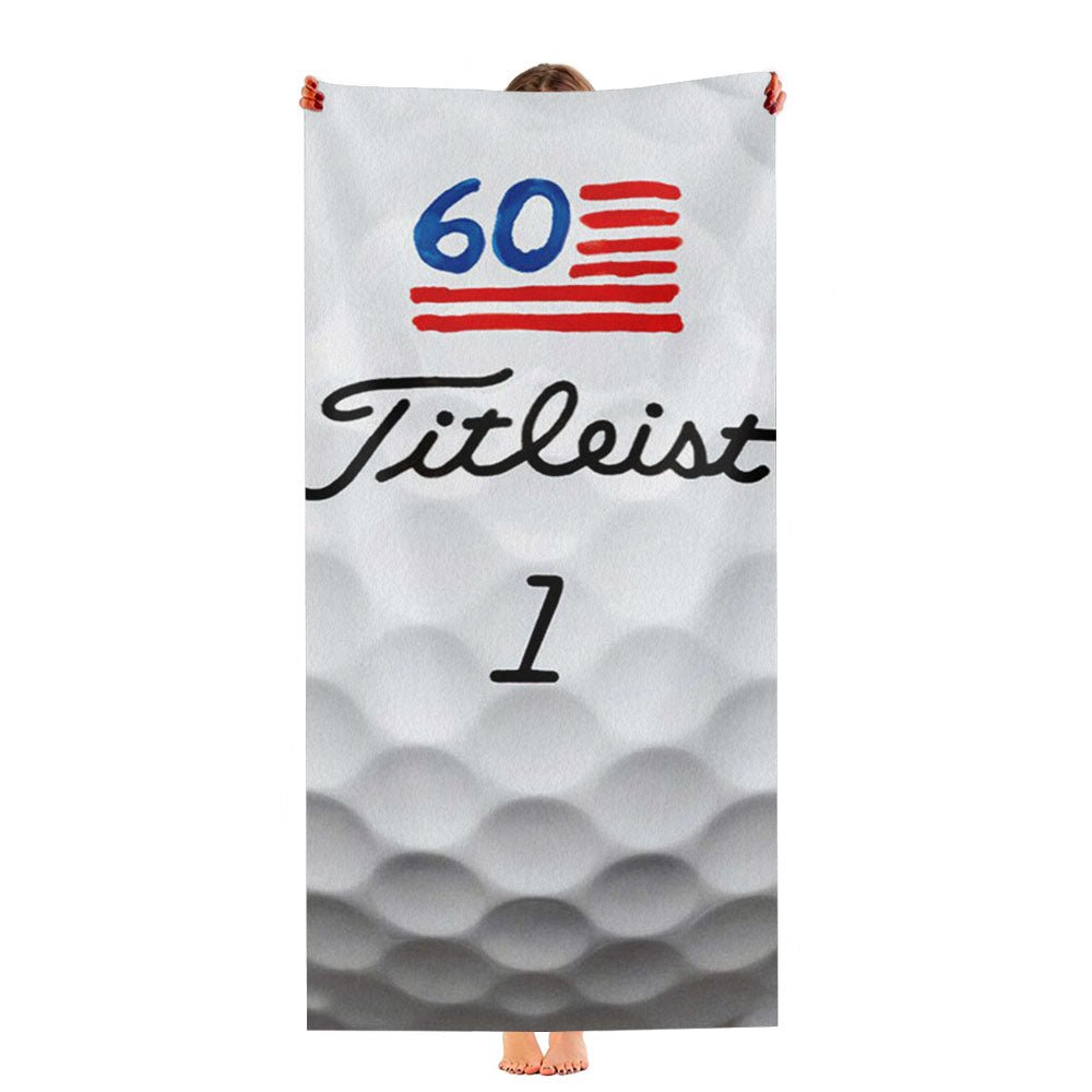 Titleist Golf Ball Print Ultra-Soft Luxury Bathroom Towels