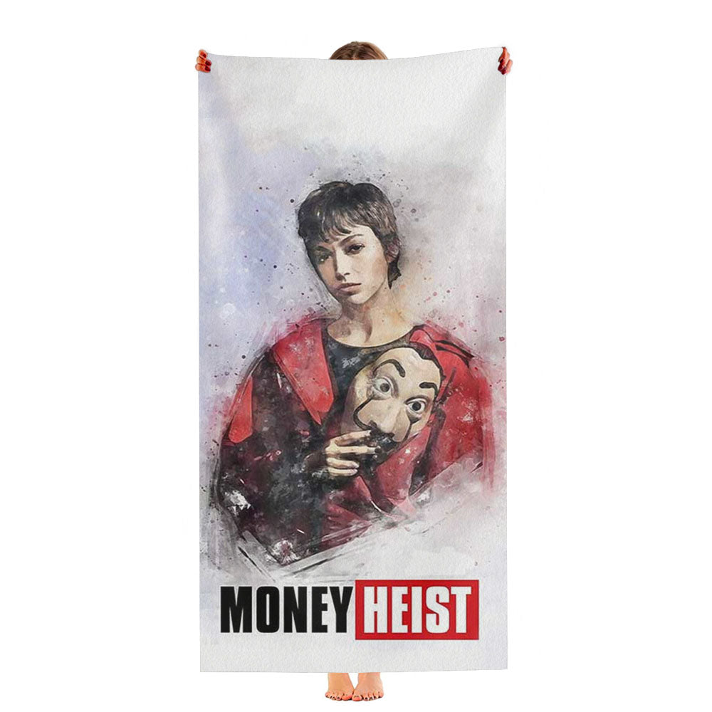Tokyo Art Money Heist Ultra-Soft Luxury Bathroom Towels