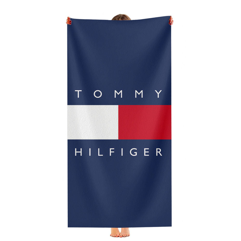 Tommy Hilfiger Logo Ultra-Soft Luxury Bathroom Towels