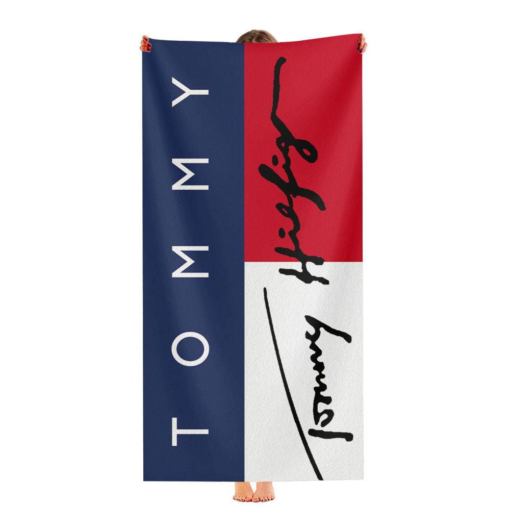 Tommy Hilfiger Signature Logo Ultra-Soft Luxury Bathroom Towels