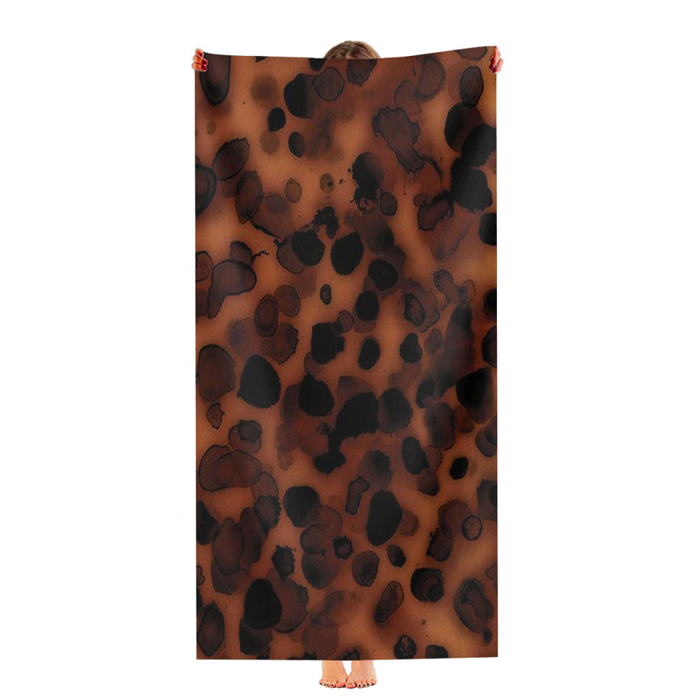 Tortoise Shell Pattern Texture Ultra-Soft Luxury Bathroom Towels