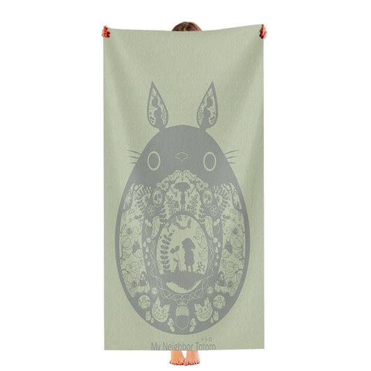 Totoro Pattern Arts Ultra-Soft Luxury Bathroom Towels