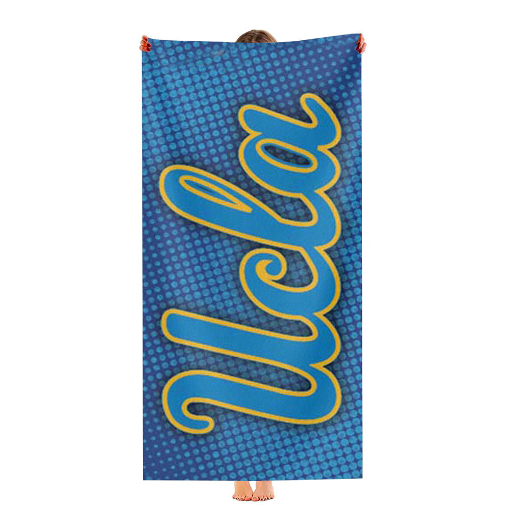 Ucla Bruins Halftone Blue Ultra-Soft Luxury Bathroom Towels