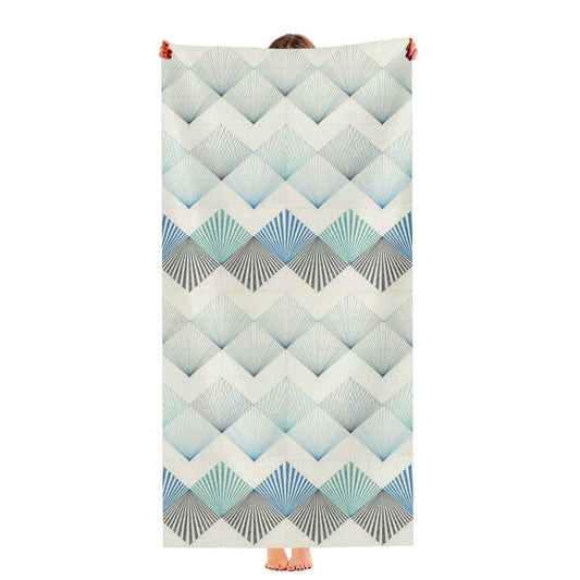 Uible Pattern Back Phone Ultra-Soft Luxury Bathroom Towels