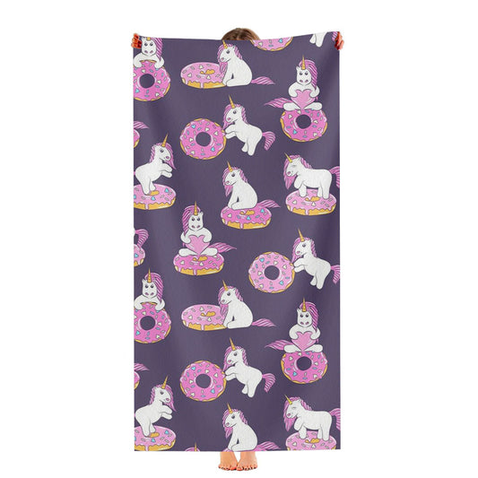 Unicorn Magic Donat Pattern Ultra-Soft Luxury Bathroom Towels