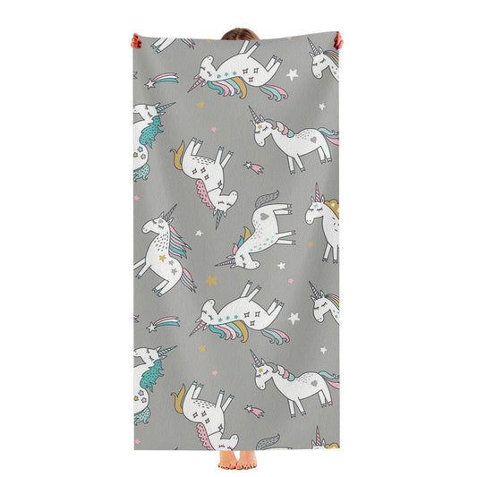 Unicorn Pattern Magic Sweat Ultra-Soft Luxury Bathroom Towels