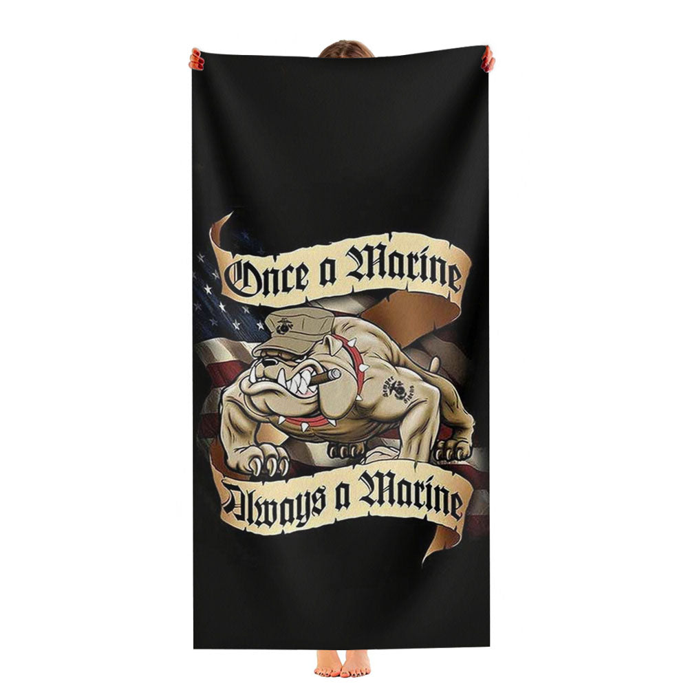 Us Marine Corps 2 Ultra-Soft Luxury Bathroom Towels