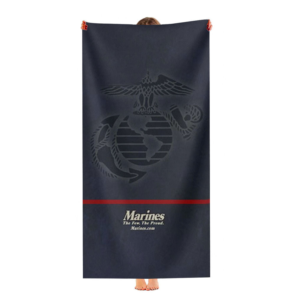 Us Marine Corps Icon Ultra-Soft Luxury Bathroom Towels