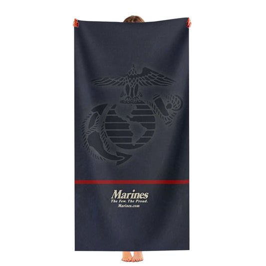 Us Marine Corps Icon Ultra-Soft Luxury Bathroom Towels