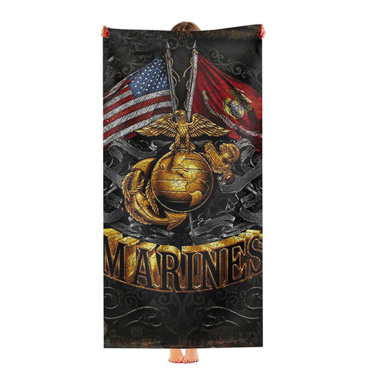 Usmc Marine Logo Ultra-Soft Luxury Bathroom Towels