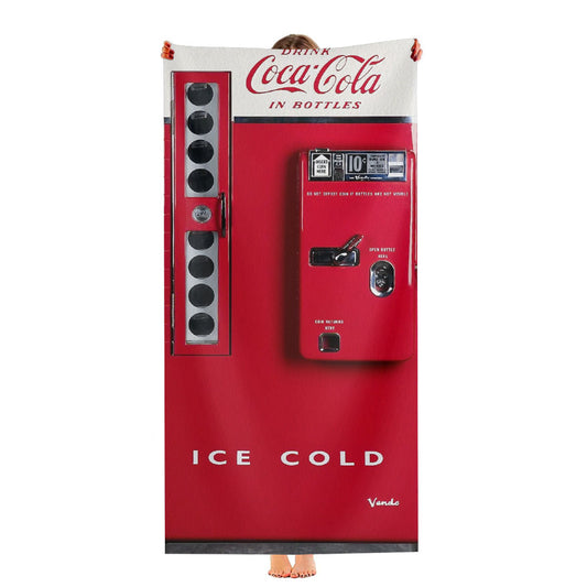 Vending Machine Vintage Coca Cola Drink Ice Cold Ultra-Soft Luxury Bathroom Towels