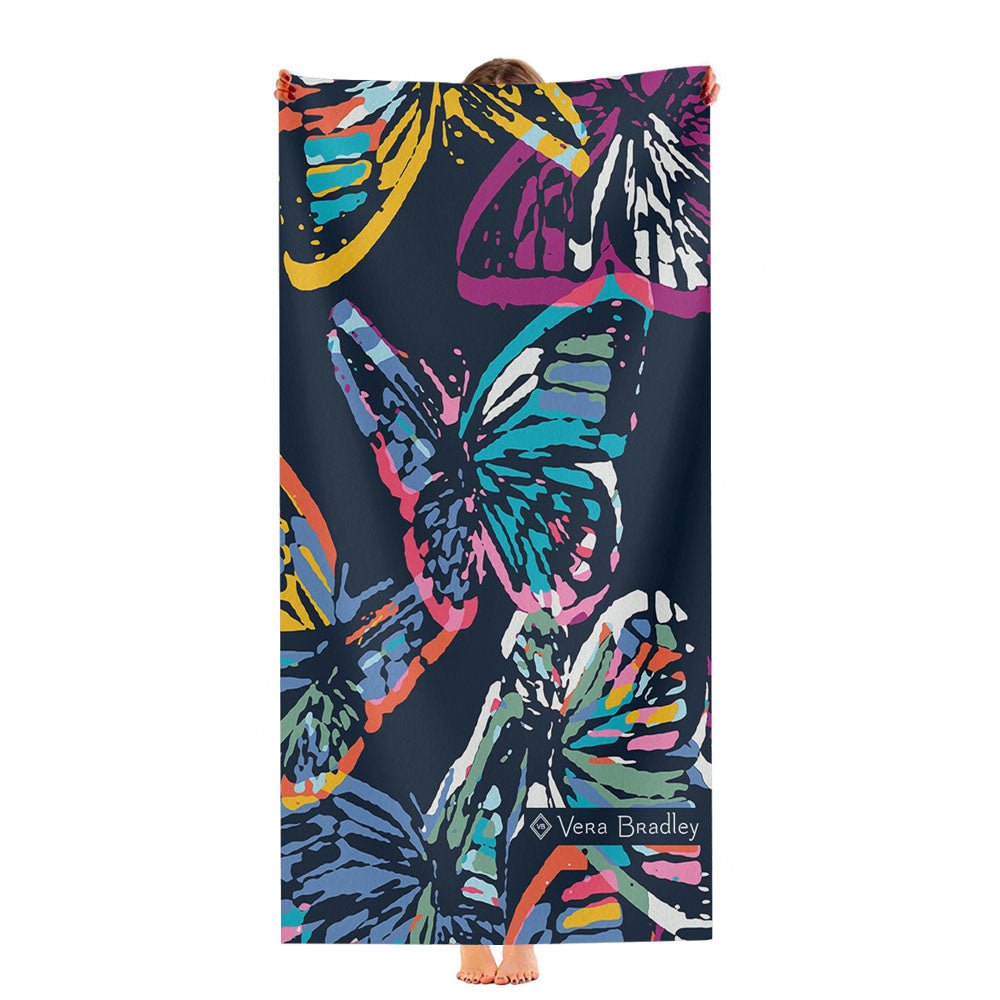 Vera Bradley New Pattern Butterfly Flutter Summer Ultra-Soft Luxury Bathroom Towels