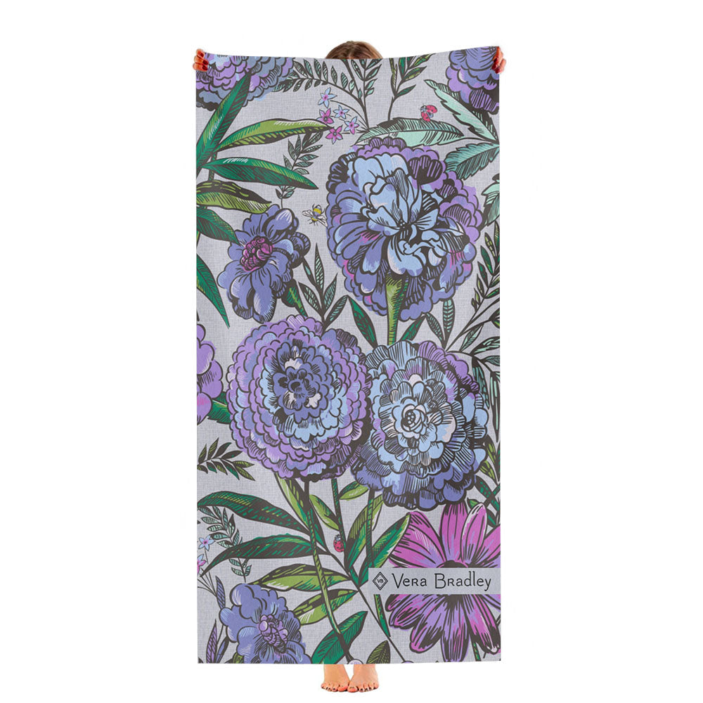 Vera Bradley New Pattern Lavender Meadow Ultra-Soft Luxury Bathroom Towels