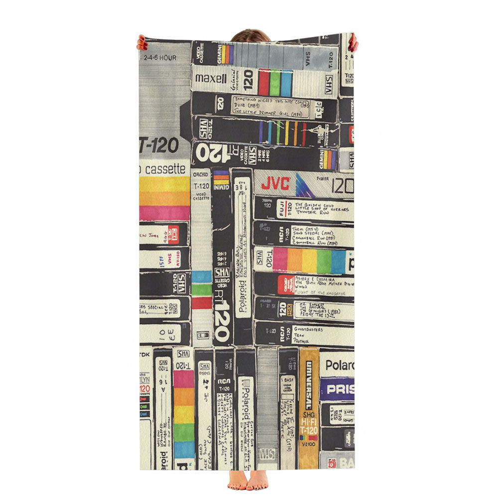 Vhs Drawing Ultra-Soft Luxury Bathroom Towels