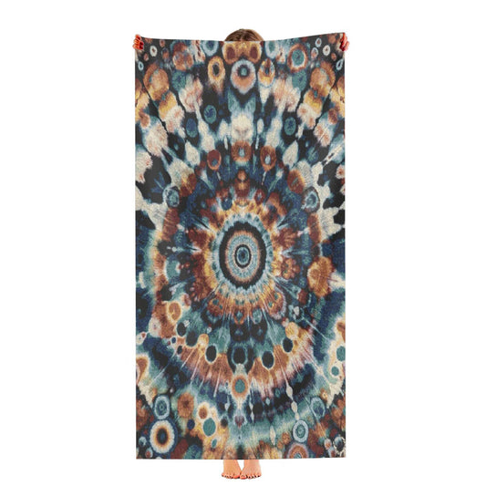 Vibrant Pollack Tie Dye Mandala Ultra-Soft Luxury Bathroom Towels