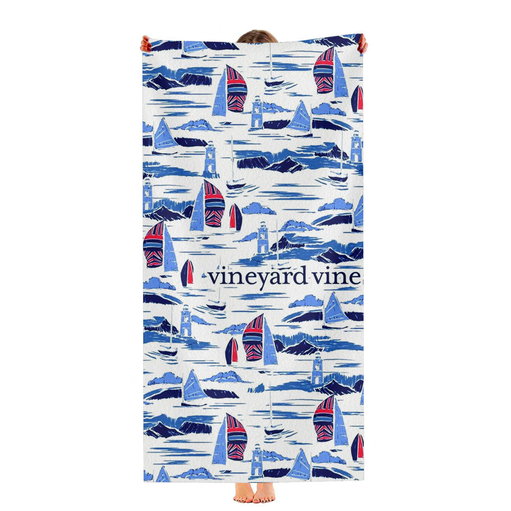 Vineyard Vines Pattern Ultra-Soft Luxury Bathroom Towels