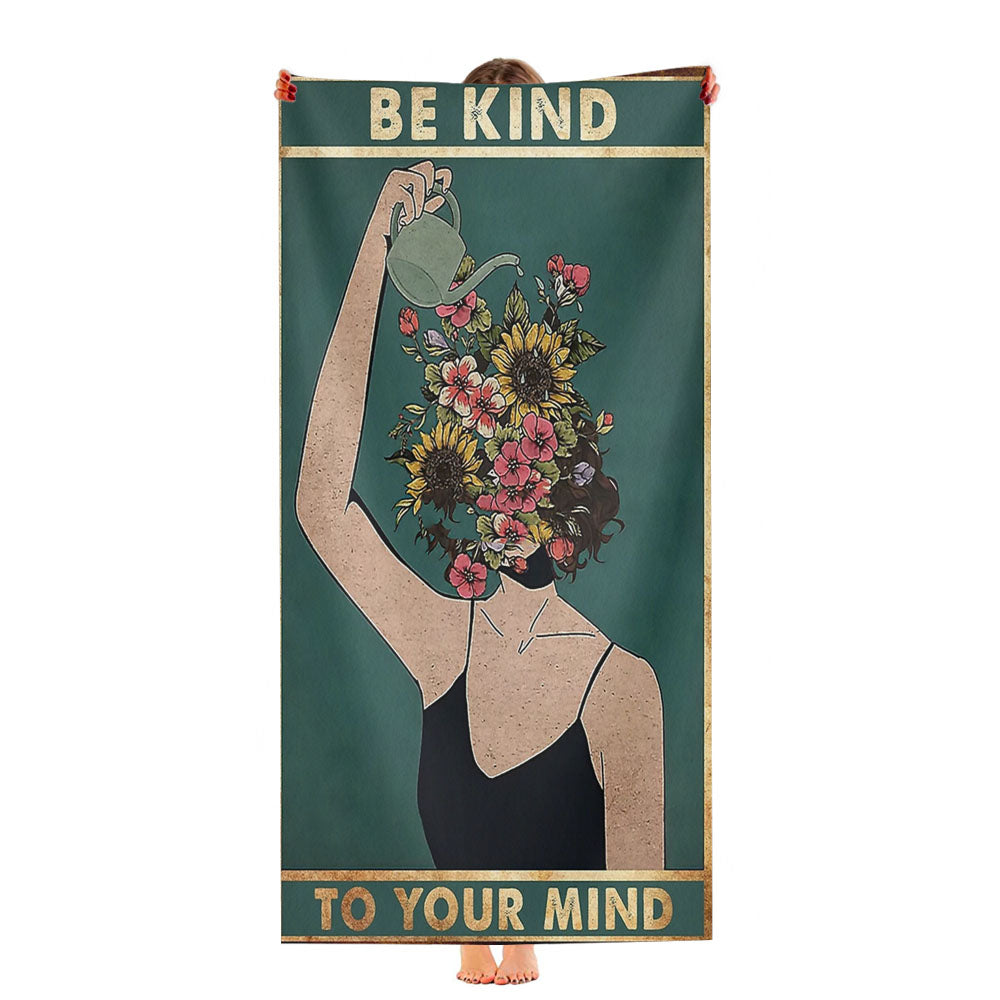 Vintage Be Kind To Your Mind Ultra-Soft Luxury Bathroom Towels