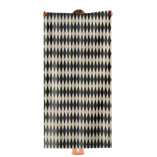 Vintage Diamond Pattern Ultra-Soft Luxury Bathroom Towels