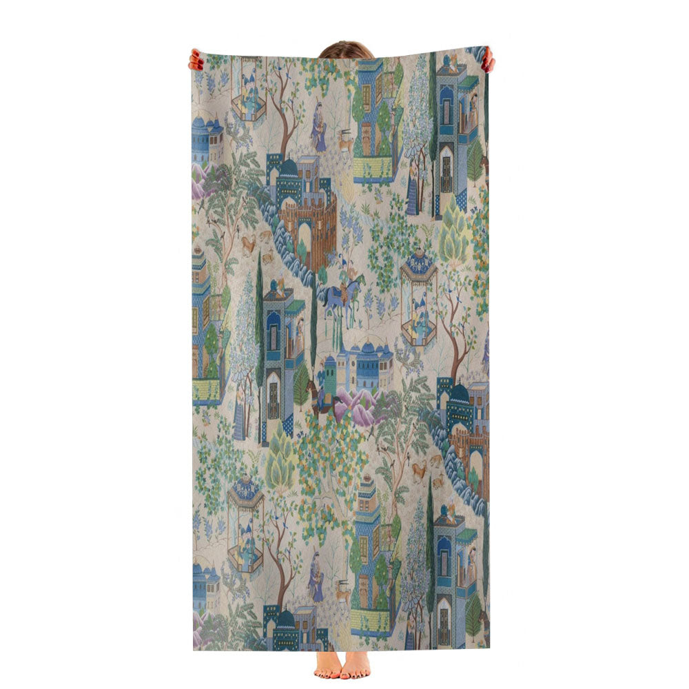 Vintage French Toile De Jouy Ultra-Soft Luxury Bathroom Towels