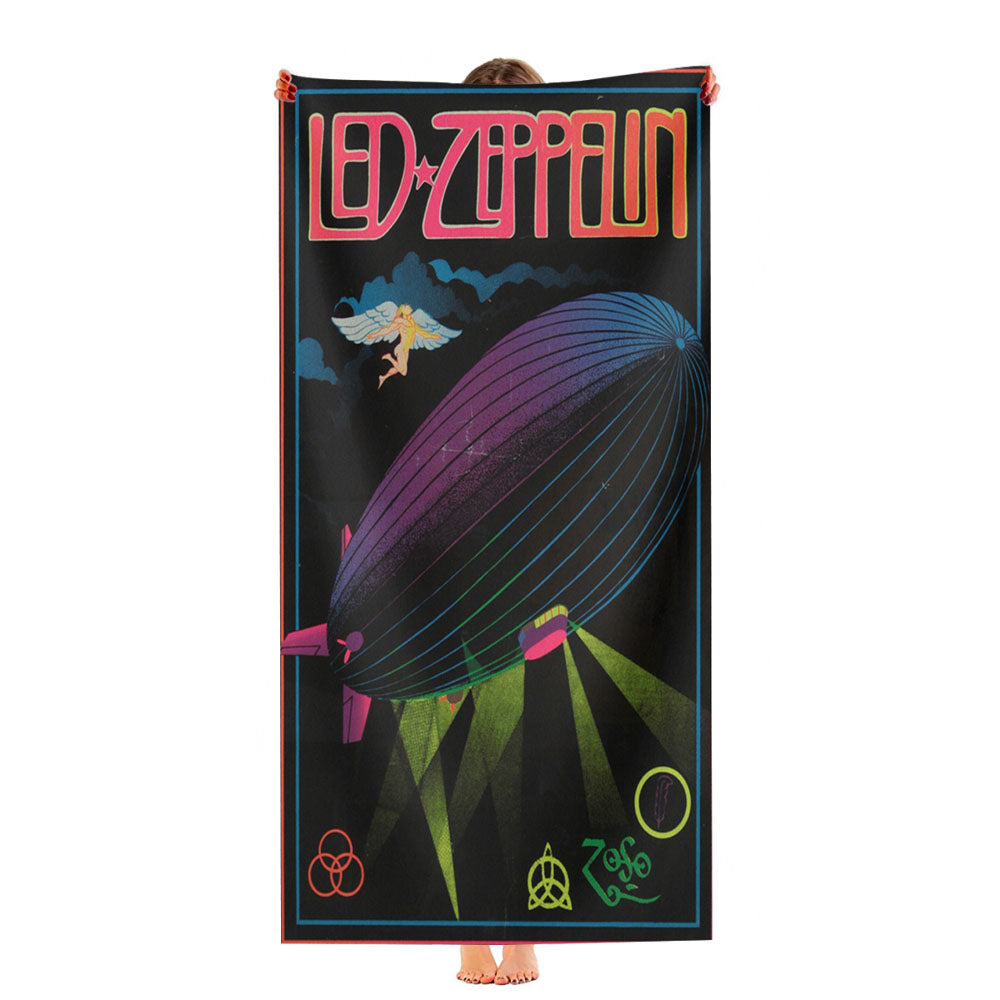 Vintage Led Zeppelin Poster Ultra-Soft Luxury Bathroom Towels