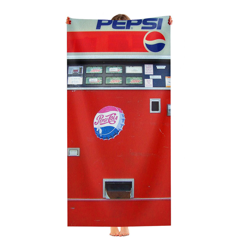 Vintage Pepsi Cola Vending Machine Ultra-Soft Luxury Bathroom Towels