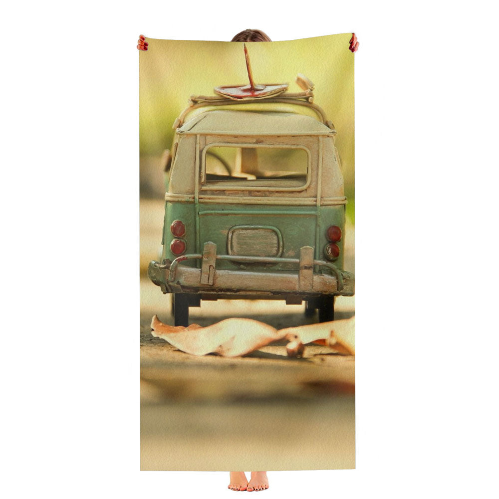 Vintage Volkswagen Toy Ultra-Soft Luxury Bathroom Towels