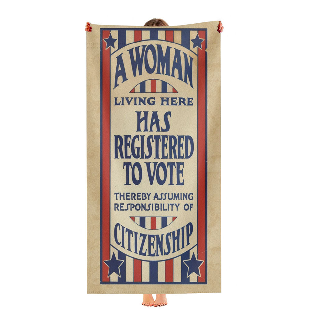 Vintage Women Voting Rights Ultra-Soft Luxury Bathroom Towels