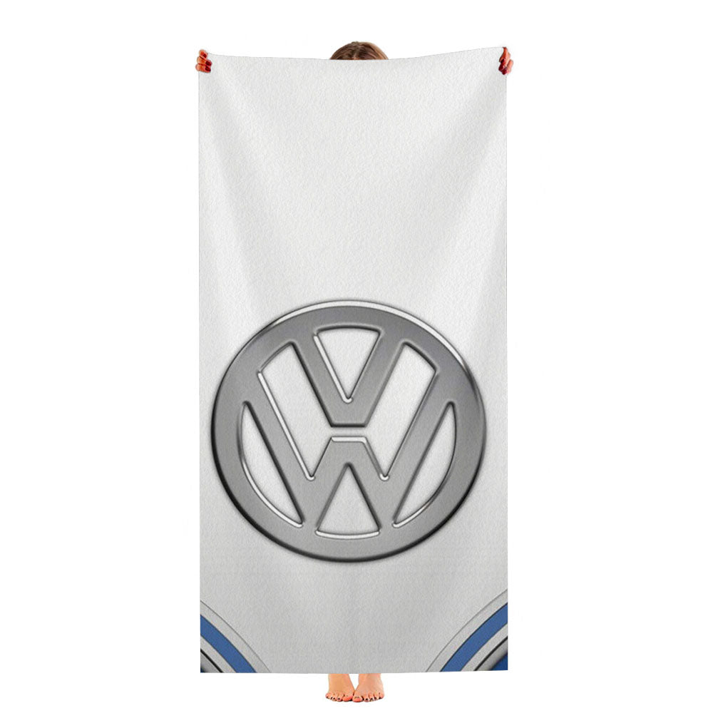 Volkswagen Minibus Logo Ultra-Soft Luxury Bathroom Towels