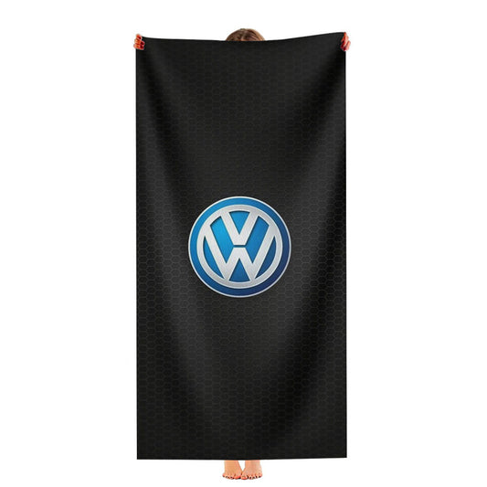 Volkwages Car Carbon Fiber Logo Wallpaper Ultra-Soft Luxury Bathroom Towels