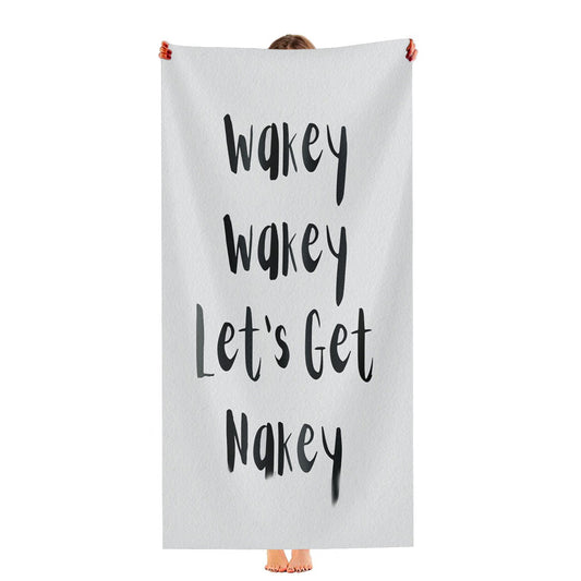 Wakey Let'S Get Nakey Ultra-Soft Luxury Bathroom Towels
