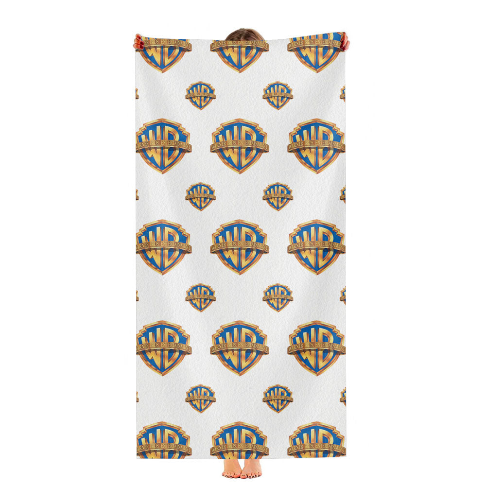 Warner Bros Logo Pattern Ultra-Soft Luxury Bathroom Towels