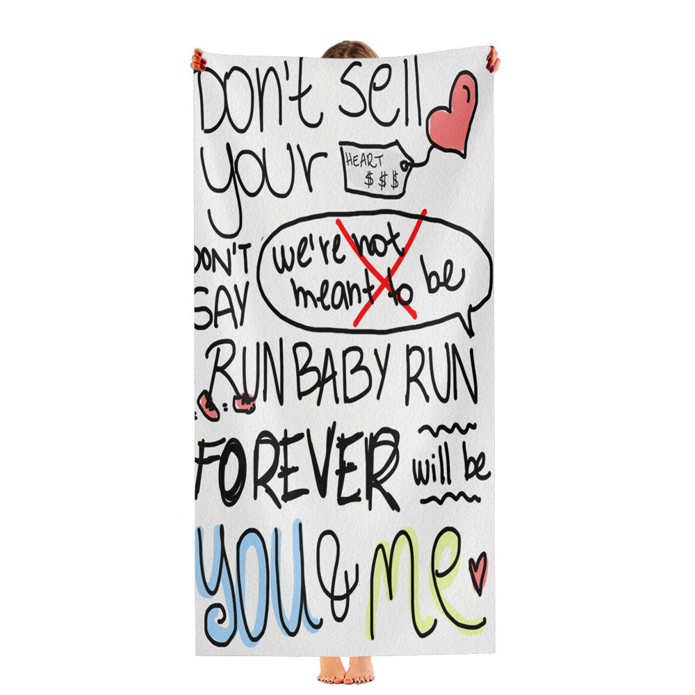 We The Kings Check Yes Juliet Lyric Cover Ultra-Soft Luxury Bathroom Towels