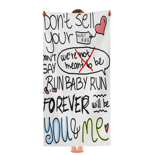 We The Kings Check Yes Juliet Lyric Cover Ultra-Soft Luxury Bathroom Towels
