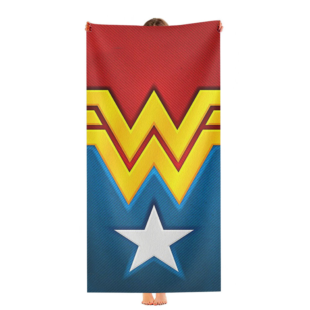 Wonder Woman Pattern Ultra-Soft Luxury Bathroom Towels